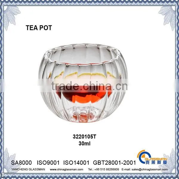 clear borosilicate glass tea pot TC128