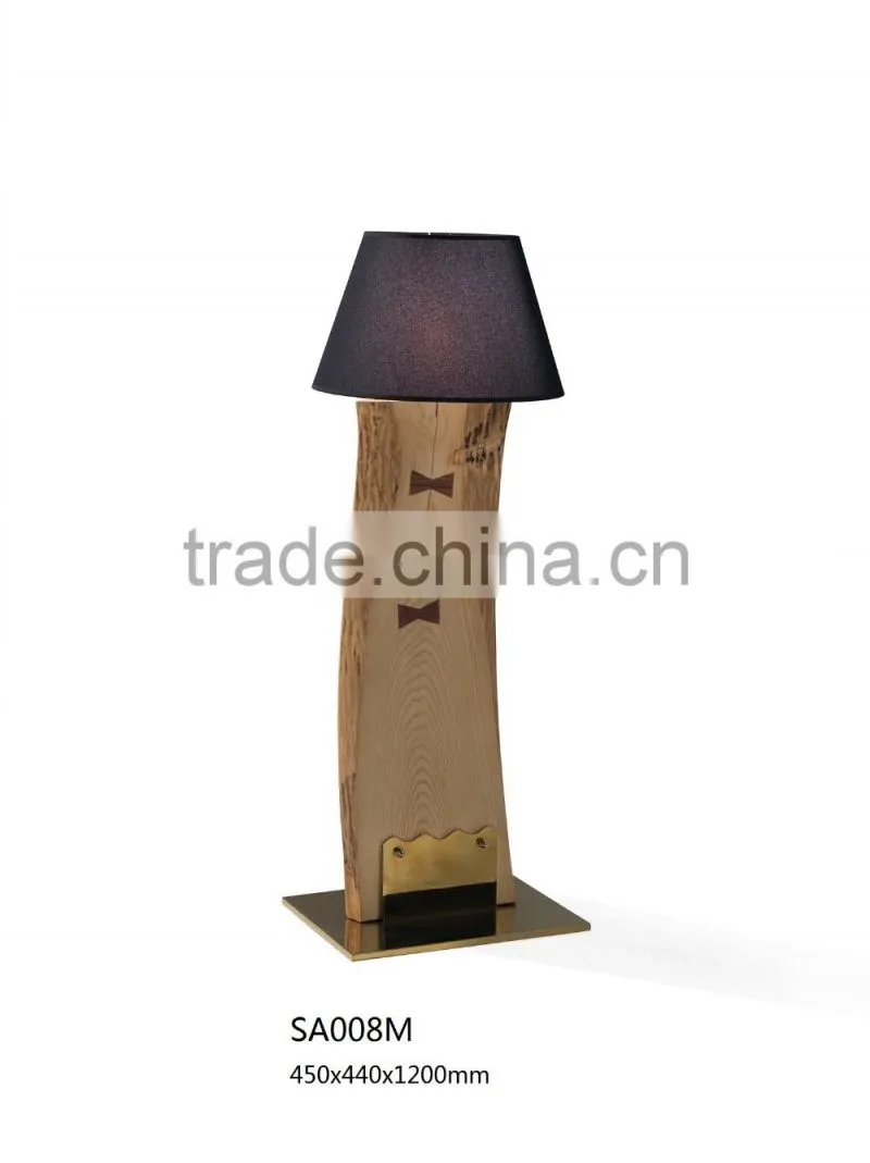 Country Style Villa Home Use Vintage Light Stand Wood Base Designs