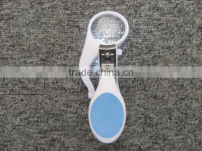 3X Magnifying Lens Sure Nail Clipper with LED Light
