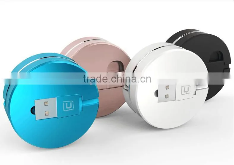 Hot Sale Hidden USB Data Cable Dual Universal Flexible USB Charging Cable For Iphone 5s/6/6s And Android Mobile Phones