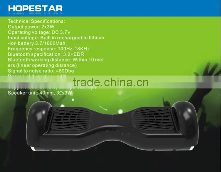 New Bluetooth Speaker Creative Hoverboard Design Portable Bluetooth Speaker Support USB TF Card, Best Gift Speaker