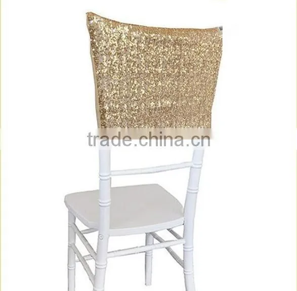 gold sequin chair cover for wedding