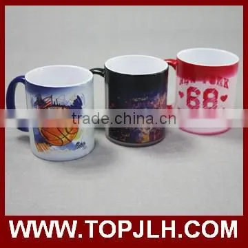 New design magic porcelain white mug christmas artwork,color change mug