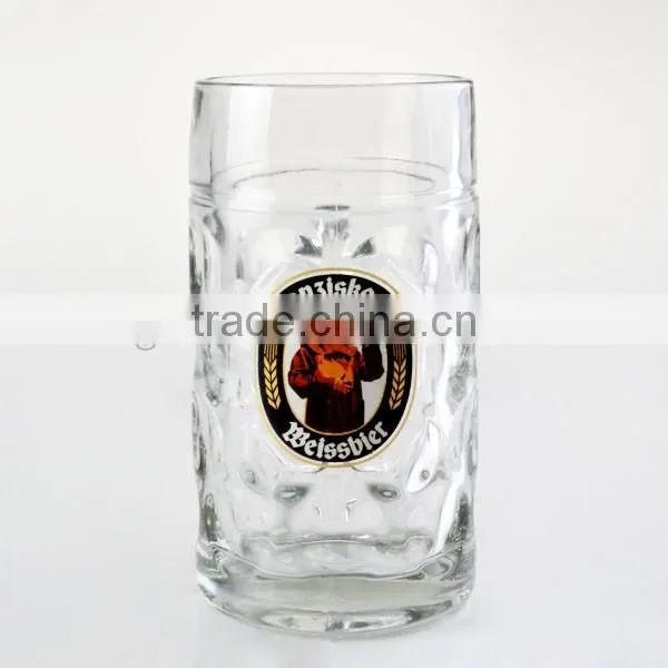 1Liter beer glass with handle