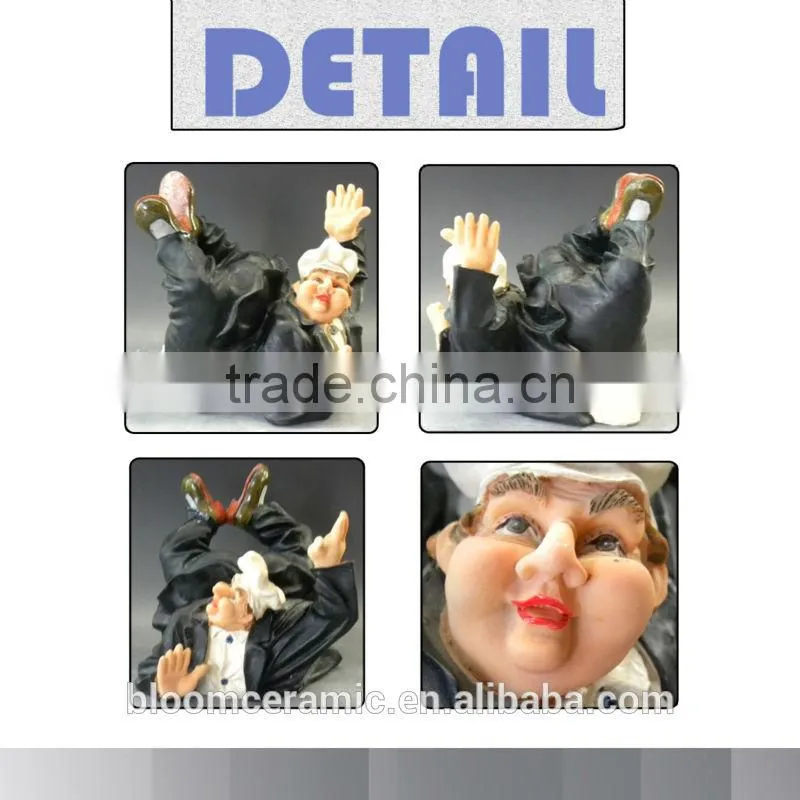 Fashion design resin figurine wine bottle holder