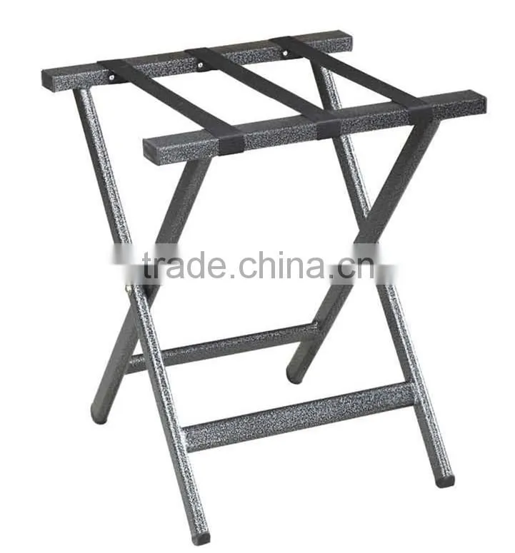 Black color folding luggage rack stainless steel