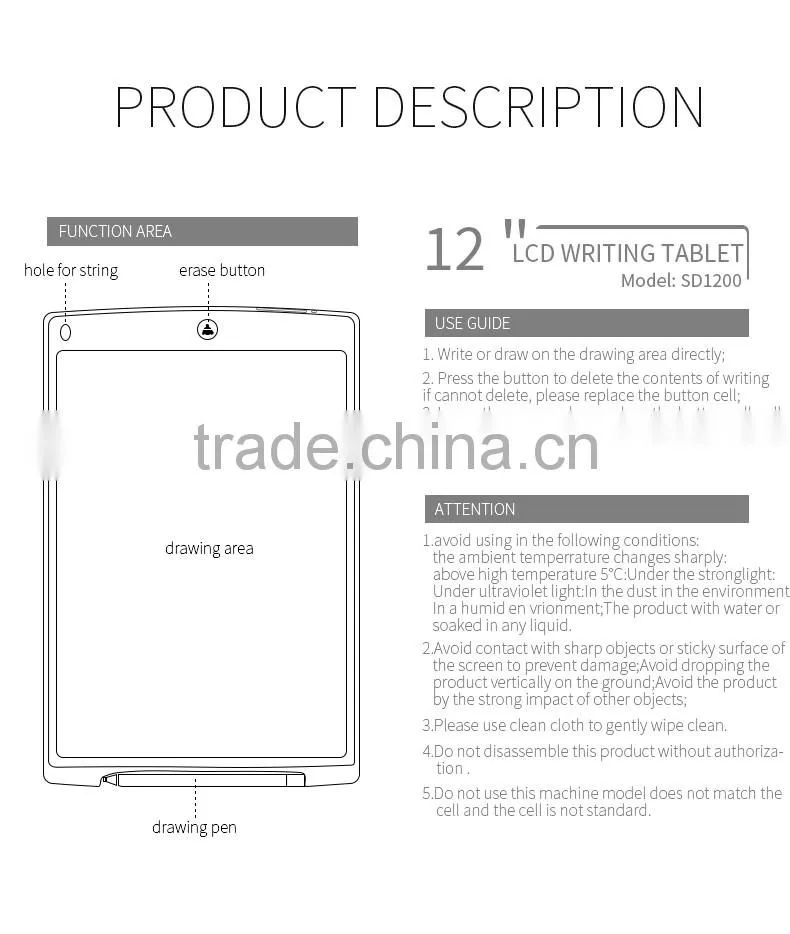 Christmas gift, Children LCD writing tablet.