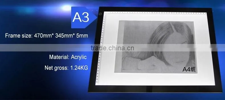 Ajustable brightness LED Tracing Copy Board /LED neon maker drawing copy board/ LED copy board