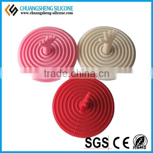 Round shaped candy color silicone plug, Water drain plug, rubber sink plug