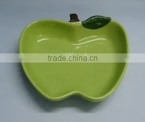 decorative ceramic green apple plate