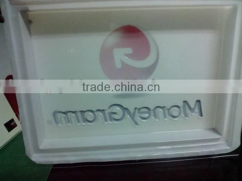 plastic advertising display board of vacuum forming process