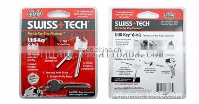 Creative outdoor present Six in one portable Key Knife