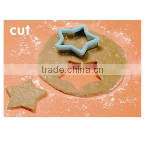 CC7520 Star 3 in 1 Cookie Cutter Cookie Stencil custom cookie stamp
