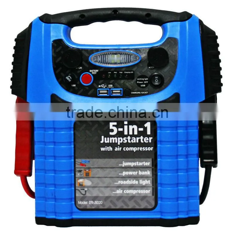 Portable 5 in 1 Emergency Multi-function Car Battery Jump Starter