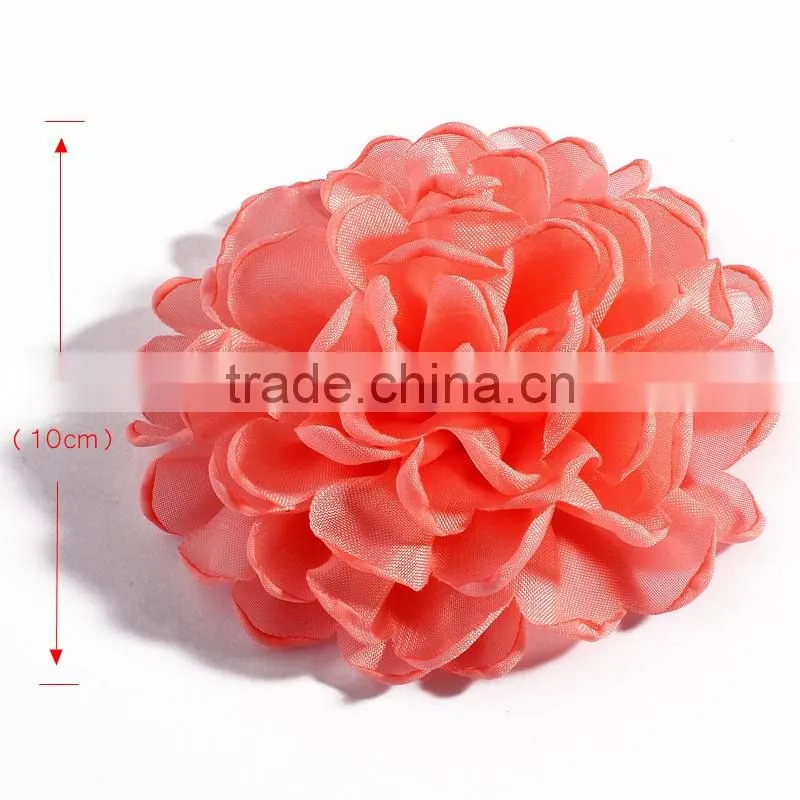 handmade singe organza flower clip for kids hair accessories