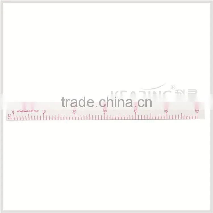 Kearing brand 1:3/1:4/1:5 transplant plastic sandwich line flexible triangular scale ruler #8345