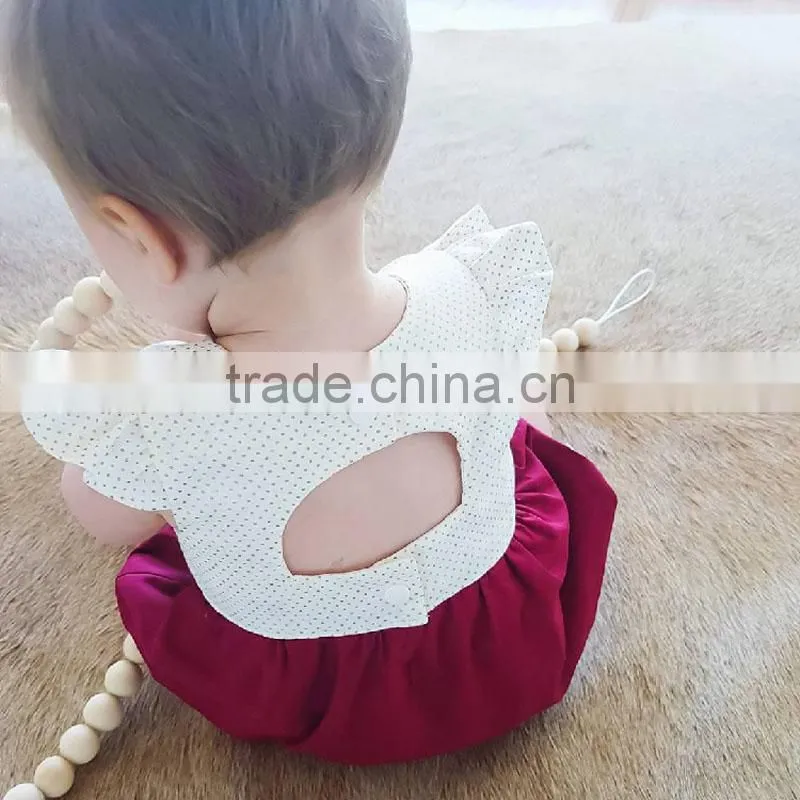 Hot Selling 2017 Summer Baby girl Clothes cute angle short sleeve Cotton fashion desigin Baby Romper