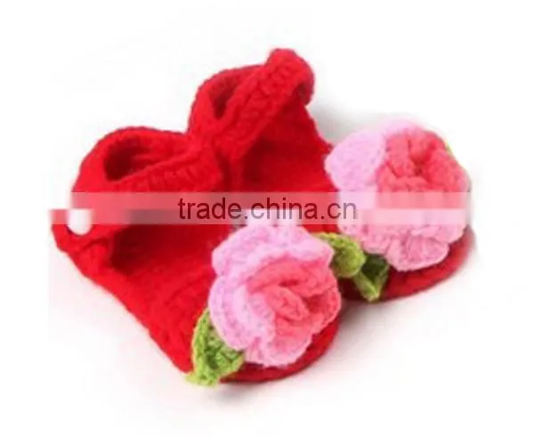 elegant nice design hot sales girl free knitting pattern baby shoes