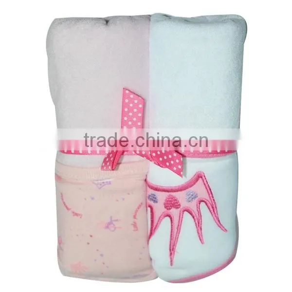 China supplier hooded baby blanket set