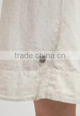 Basic hand lace casual cotton dress design for pregnant woman