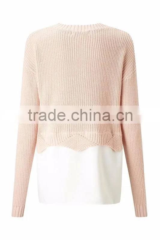 Hot Selling Girls' Knit Sweater Pullover Design