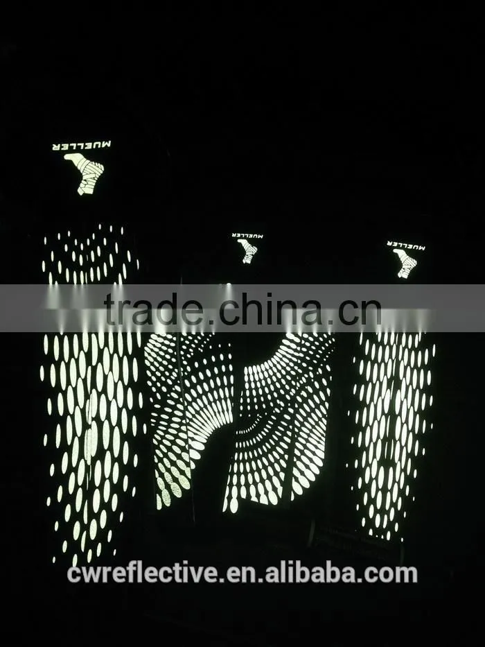 Printing reflective silvery glass beads material