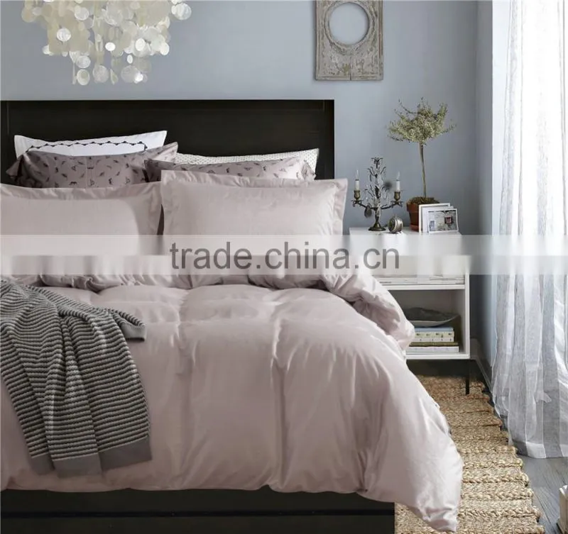 2017 NEW STYLE SOFT MICROFIBER PALE PINKISH GREY 4PCS BEDDING SET