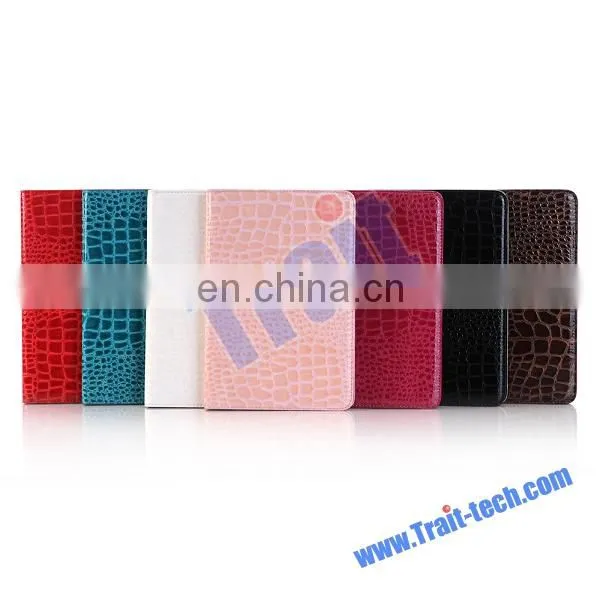 Crocodile Pattern Wallet Style Side Flip PC+ PU Leather Case for iPad Mini 4