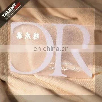 custom high class spot UV transparent plastic business card for promotion