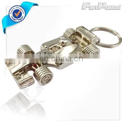 Custom 3D Cubic Metal Keychain in Gold Finishing