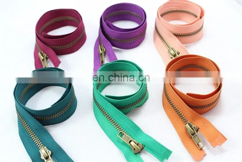 6 Colors Available,Close-open Metal Zippers With Pearl Slider, Multi-color #5 Zippers For DIY Sewing