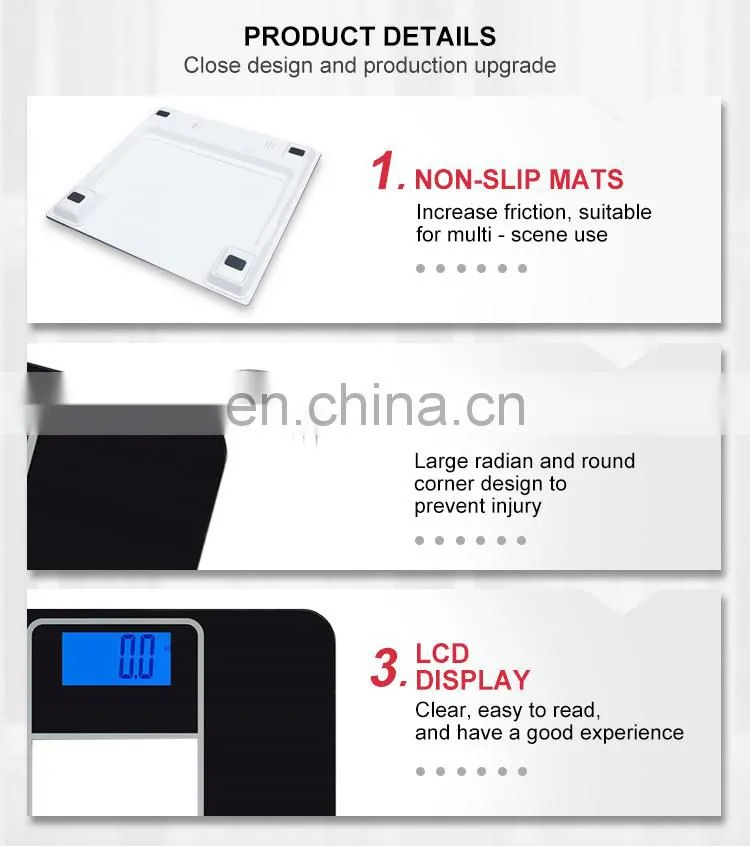 Custom OEM Accurate Glass 180KG Digital Personal Weighing Scales Of Bathroom