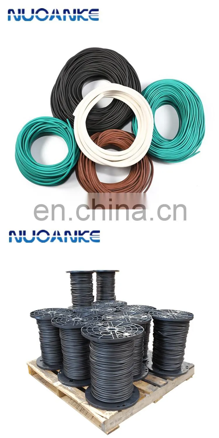 Good performance high temperature Resistance FKM Silicone Rubber Round square rectangular O ring cord for oil seal with stock