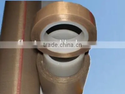 brown PTFE coated fiberglass ahesive tape with ROHS Certified