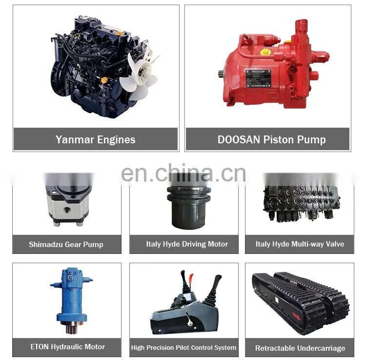 1 Ton to 3 Ton Low-Consumption China Cheap Mini Excavator Small Excavator Attachments For Sale