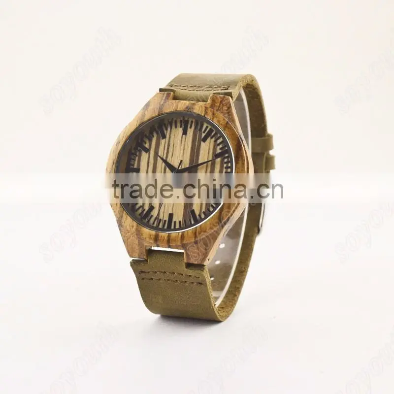 Japanese Movement Zebra Wood watch wrist watches