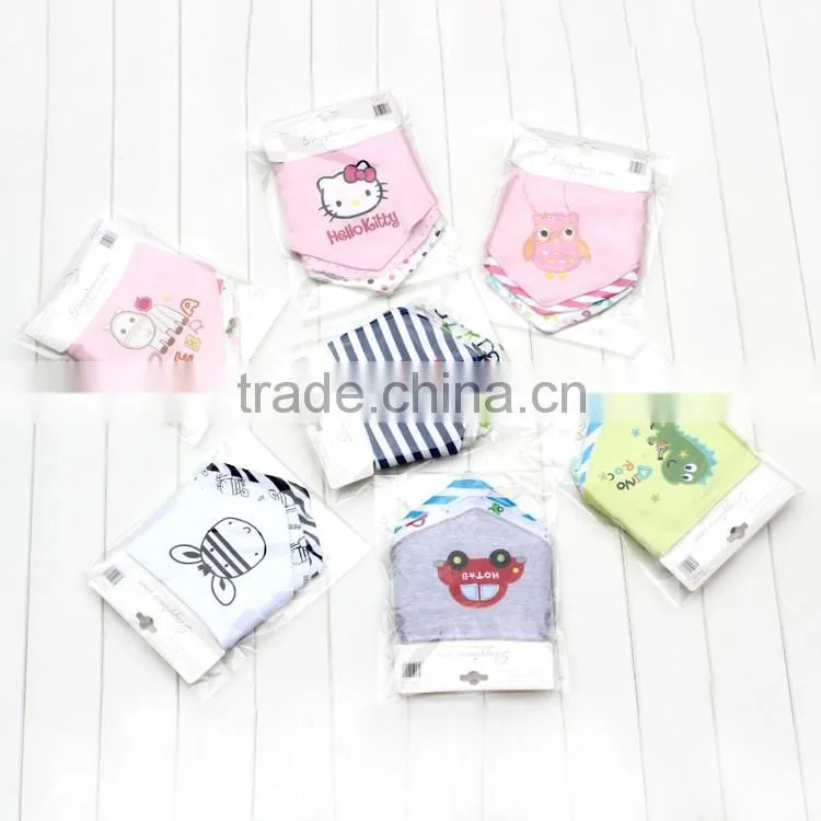 2016 customize top quality of baby double cotton bandana bibs