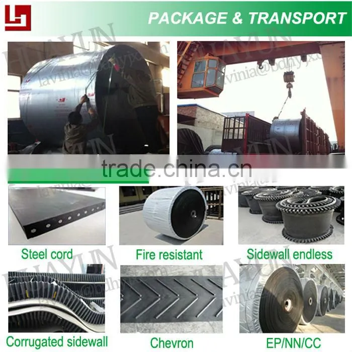ISO Standard Heat Resistant Cotton Canvas Conveyor Belt for Cement Plant
