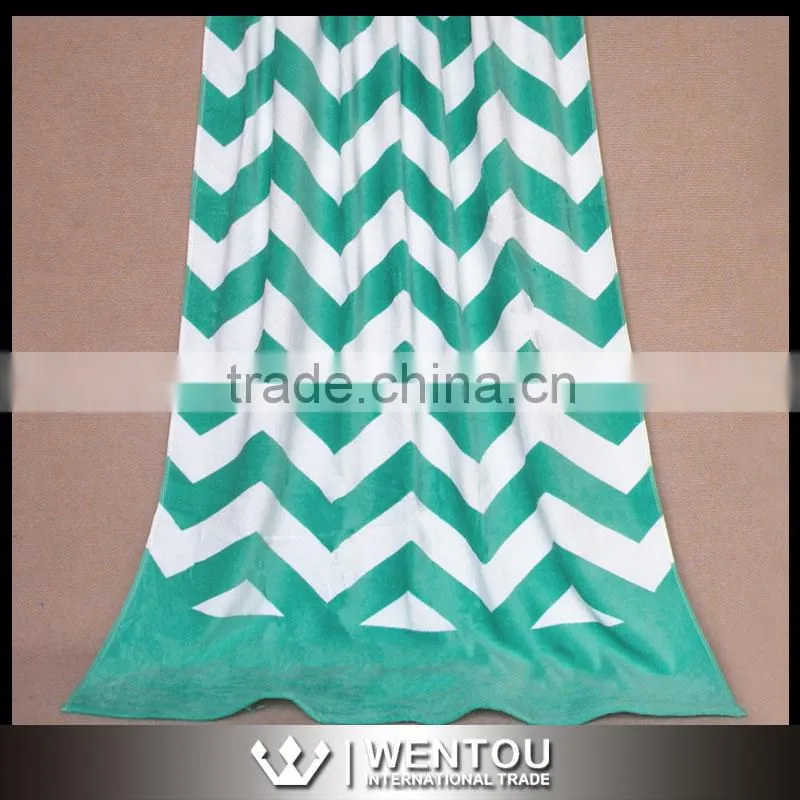 Super Absorbent Microfiber Sports Chevron Bath Towel