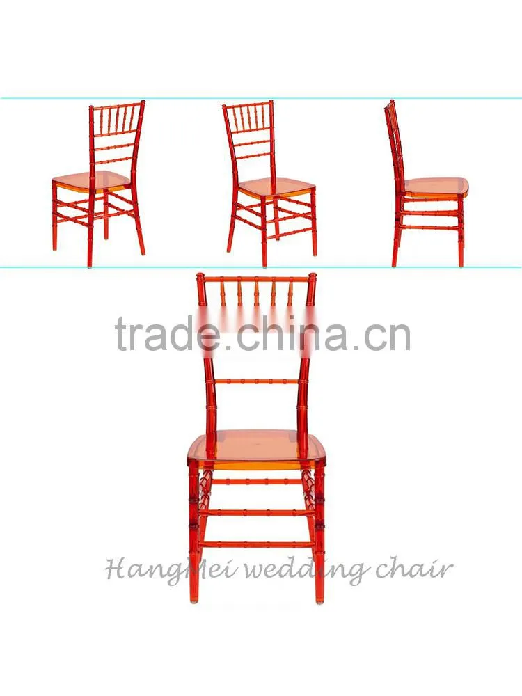 Manufacturer supply strong knock down Resin Chiavari Chairs chair for wedding