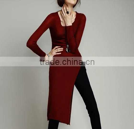 Ladies hot sell knitted dresses fashion 2013