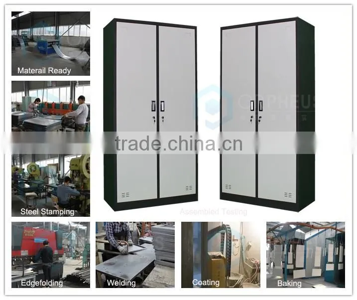 physical education Classroom double door wardrobe KD structure golf bag storage locker metal decorative storage locker cabinet