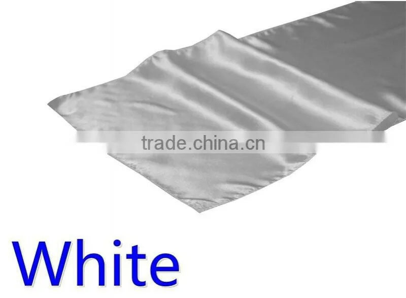 hot selling ployester satin table runner for wedding decoration, royal blue color