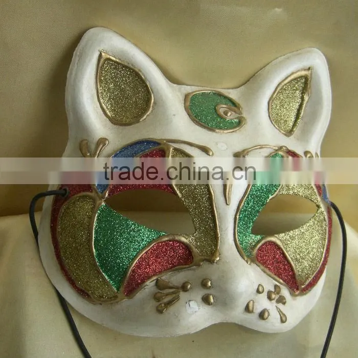 Paper Mache Venice Gatto Cat Shape Mask