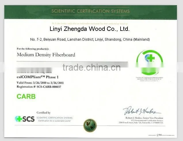 1st grade Green Furniture General Usage MDF(Medium Density Fiberboard ) Kitcken board