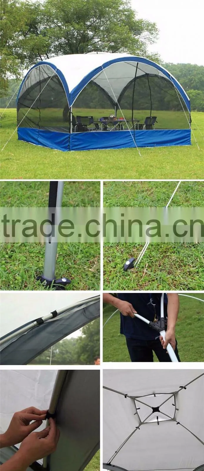 Good Quality Outdoor Large Ultra-Luxury Camping Sun foldable Beach Polyester Shelter