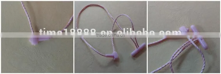New Clothing Hang Tag Design & Price Tag & Manufacture plastic seal tag/plastic string tag natural gut tennis string