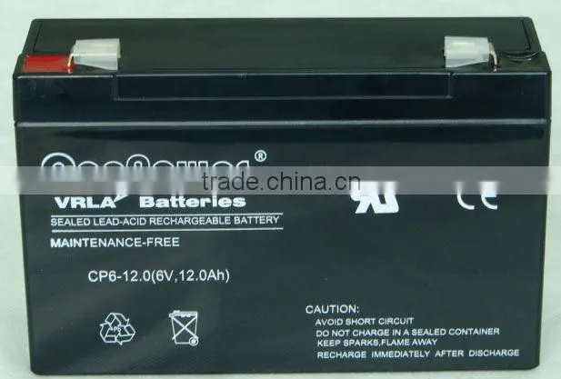 Sealed Lead acid battery 6V12AH, UPS battery