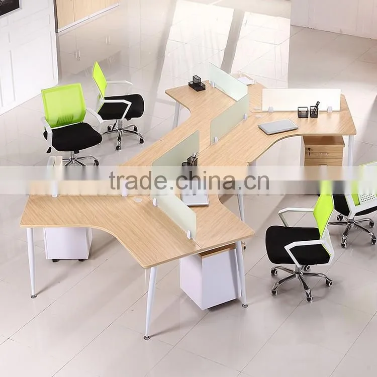 Modern Y shaped 6 person office workstation,call center partition (SZ-WSB326)