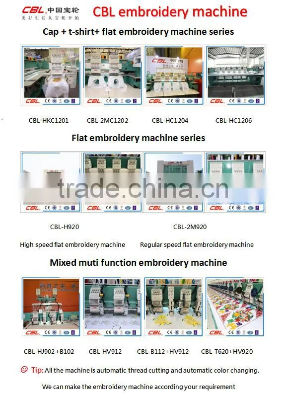 New single head embroidery machine with 12 colors